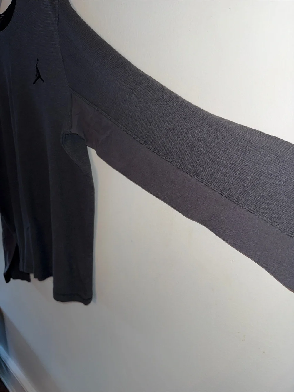 Nike Air Jordan Waffle Knit Thermal Long Sleeve Shirt Grey Men’s XXL